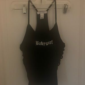 Black babygirl 🖤🤍 camisole/ crop top